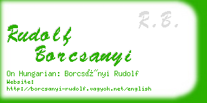 rudolf borcsanyi business card